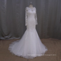 Long Sleeve Lace Slim Mermaid Bridal Gown Wedding Dress